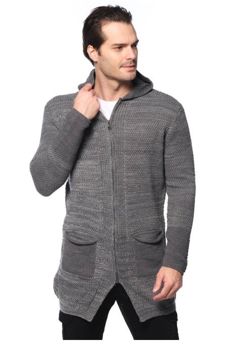 Gri Erkek Hırka Triko Gri Erkek Hırka Triko