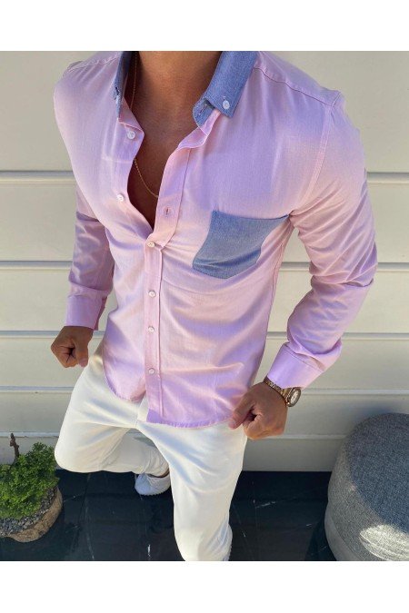 Lila Erkek Gömlek