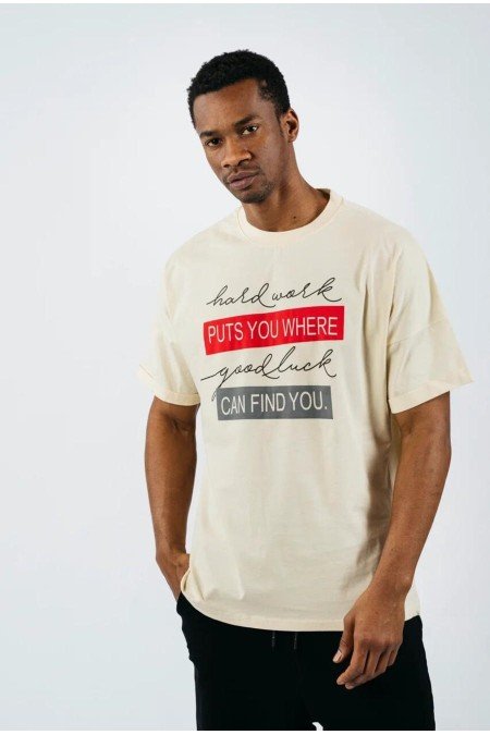 Ekru Erkek T-Shırt