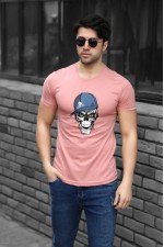 Pembe Erkek T-Shırt Pembe Erkek T-Shırt