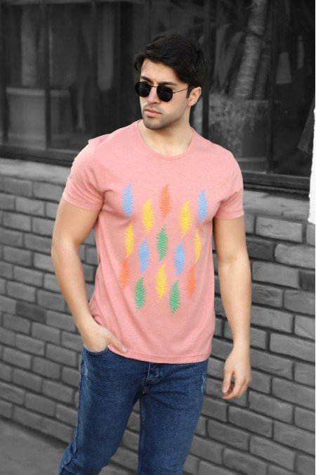 Pembe Erkek T-Shırt