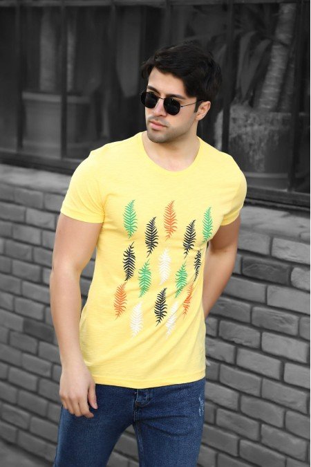Sarı Erkek T-Shırt