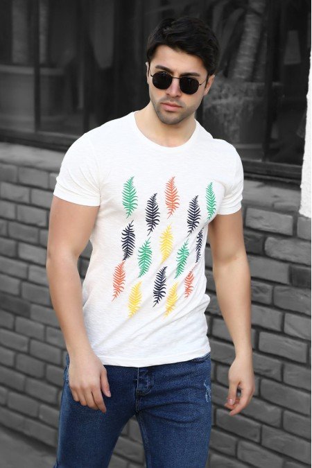 Beyaz Erkek T-Shırt