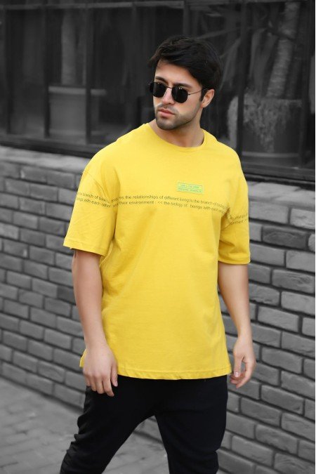 Sarı Erkek T-Shırt