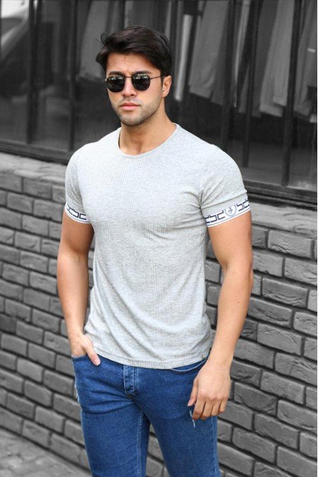 Gri Erkek T-Shırt