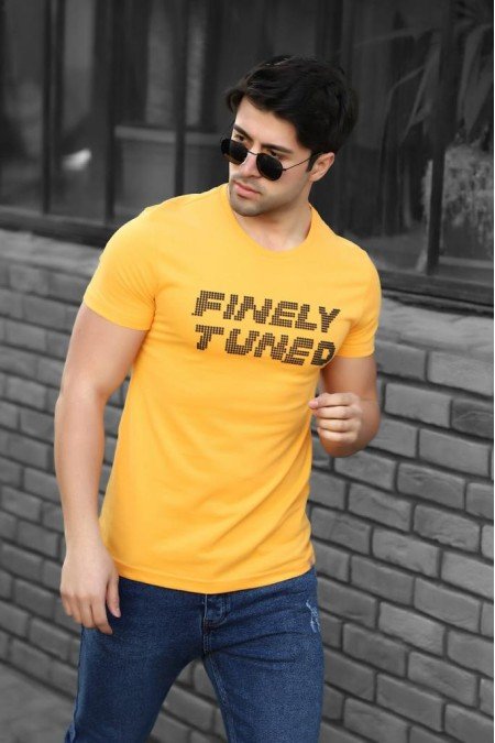 Sarı Erkek T-Shırt