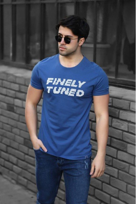 Mavi Erkek T-Shırt