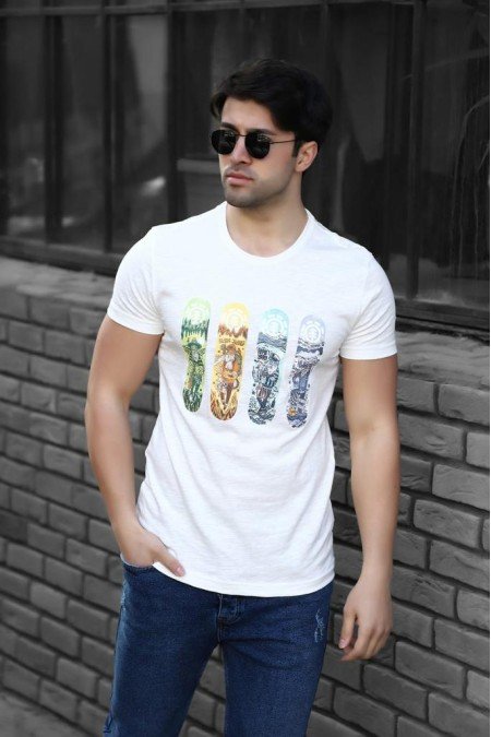 Beyaz Erkek T-Shırt