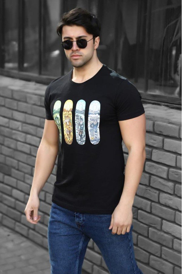 Siyah Erkek T-Shırt Siyah Erkek T-Shırt